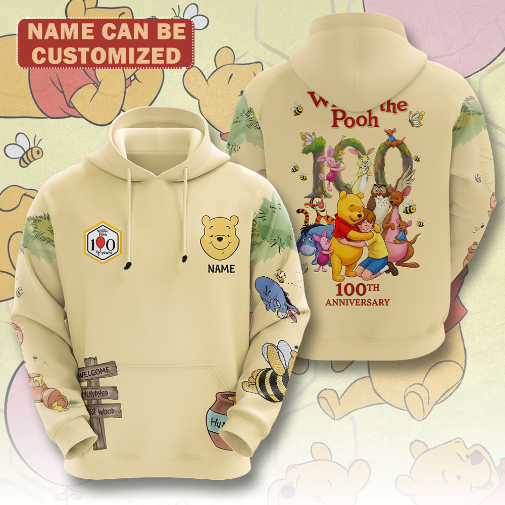 Personalized Winnie-the-Pooh 100th Anniversary 3D Apparel – TMTHU4446