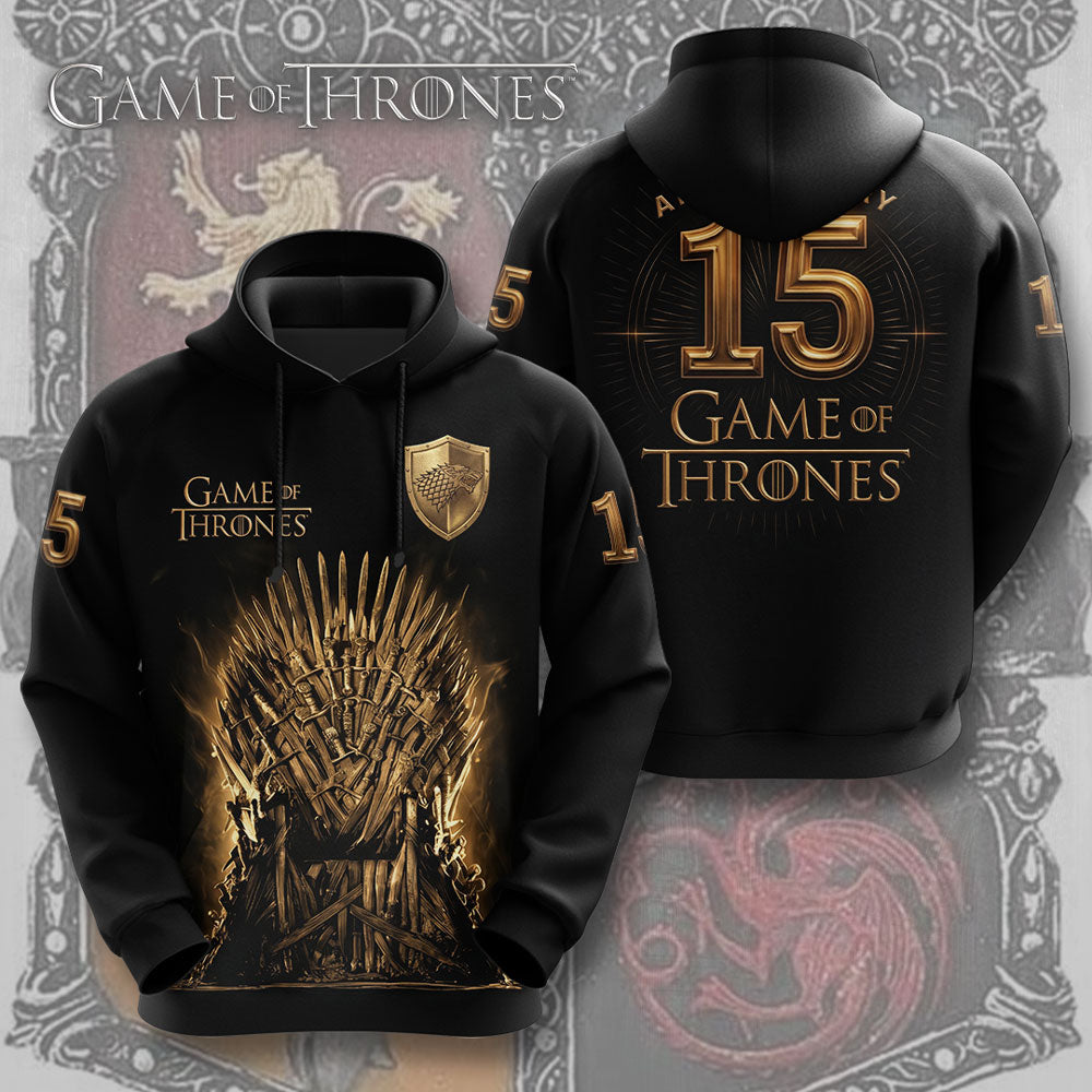 Game of Thrones 15th Anniversary 3D Apparel – TMTHU6415