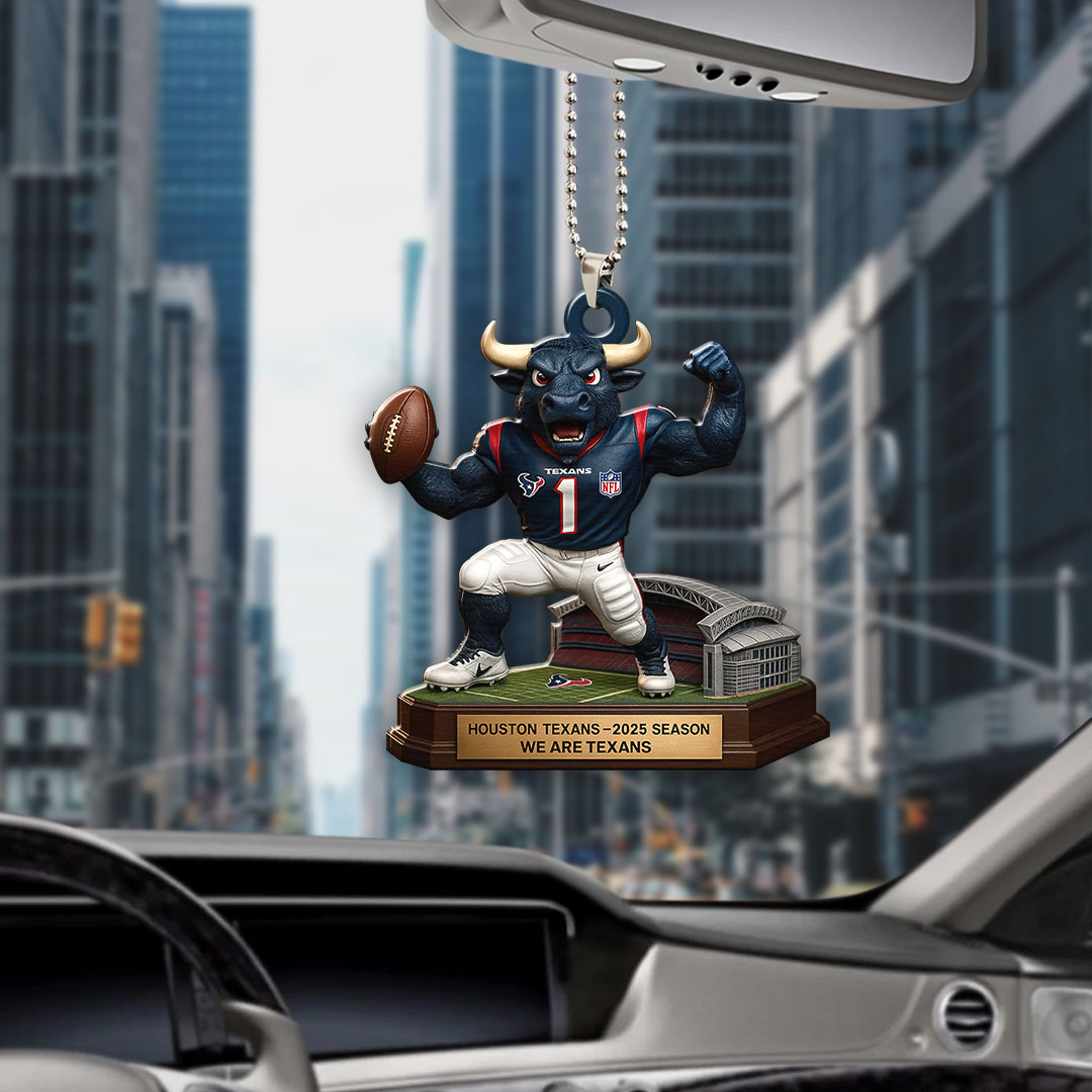 Houston Texans 2025 Season Custom shape 2-sided Acrylic Car Ornament – HOATT13670