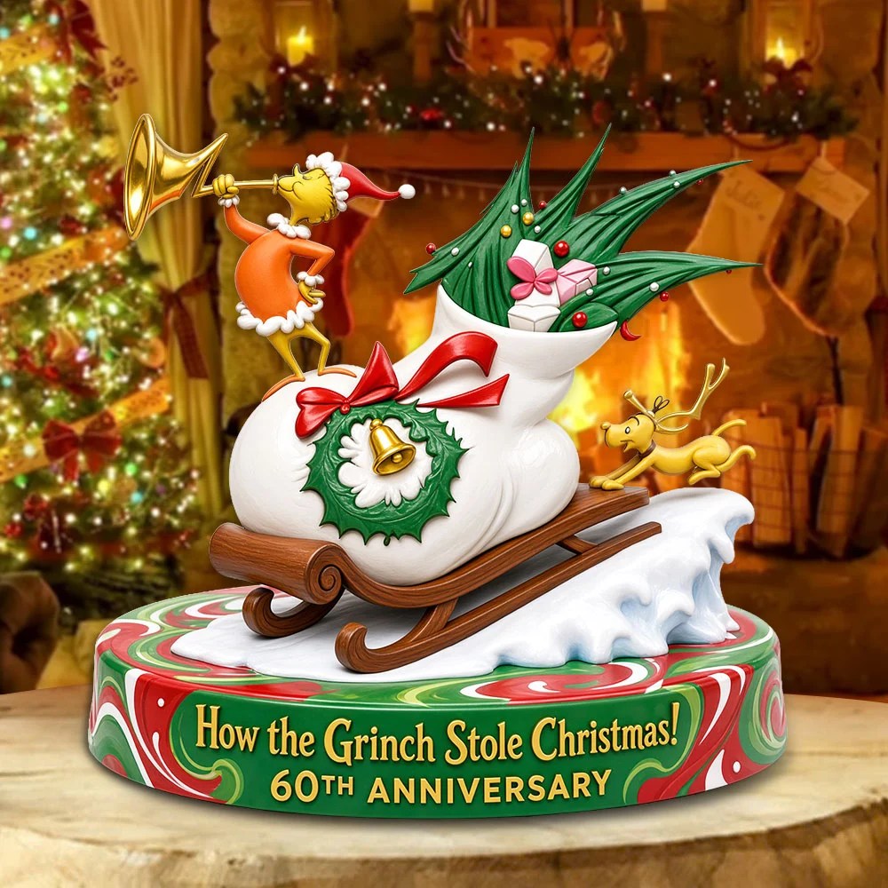 How the Grinch Stole Christmas 60th Anniversary Custom Shape Acrylic Plaque – TMTHU9828