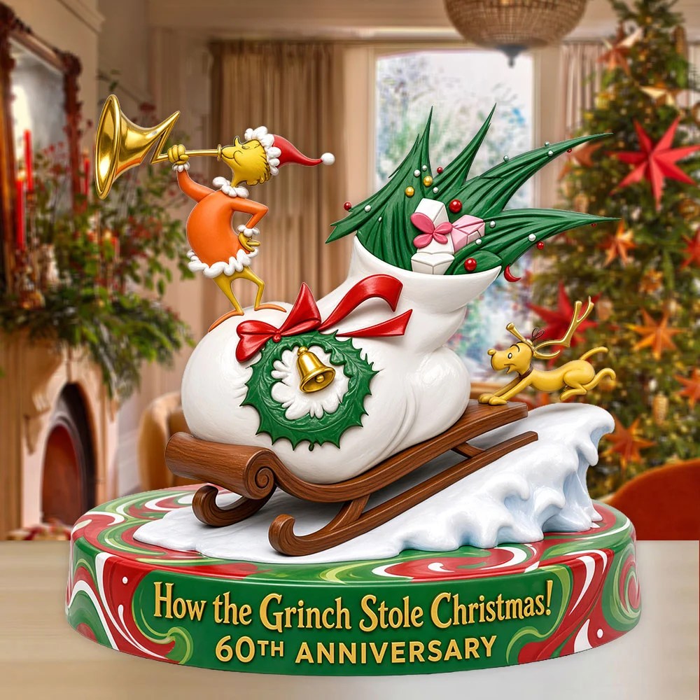 How the Grinch Stole Christmas 60th Anniversary Custom Shape Acrylic Plaque – TMTHU9828