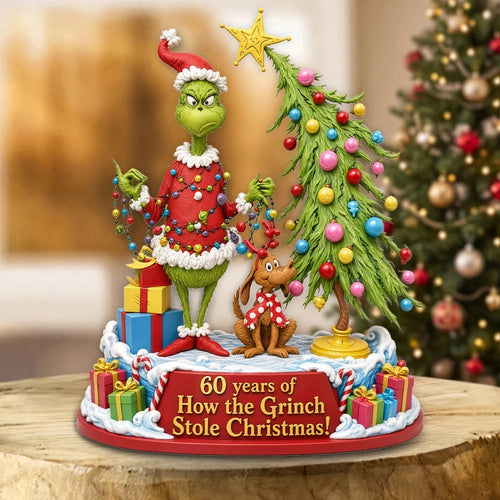 How the Grinch Stole Christmas 60th Anniversary Custom Shape Acrylic Plaque – TMTHU9829