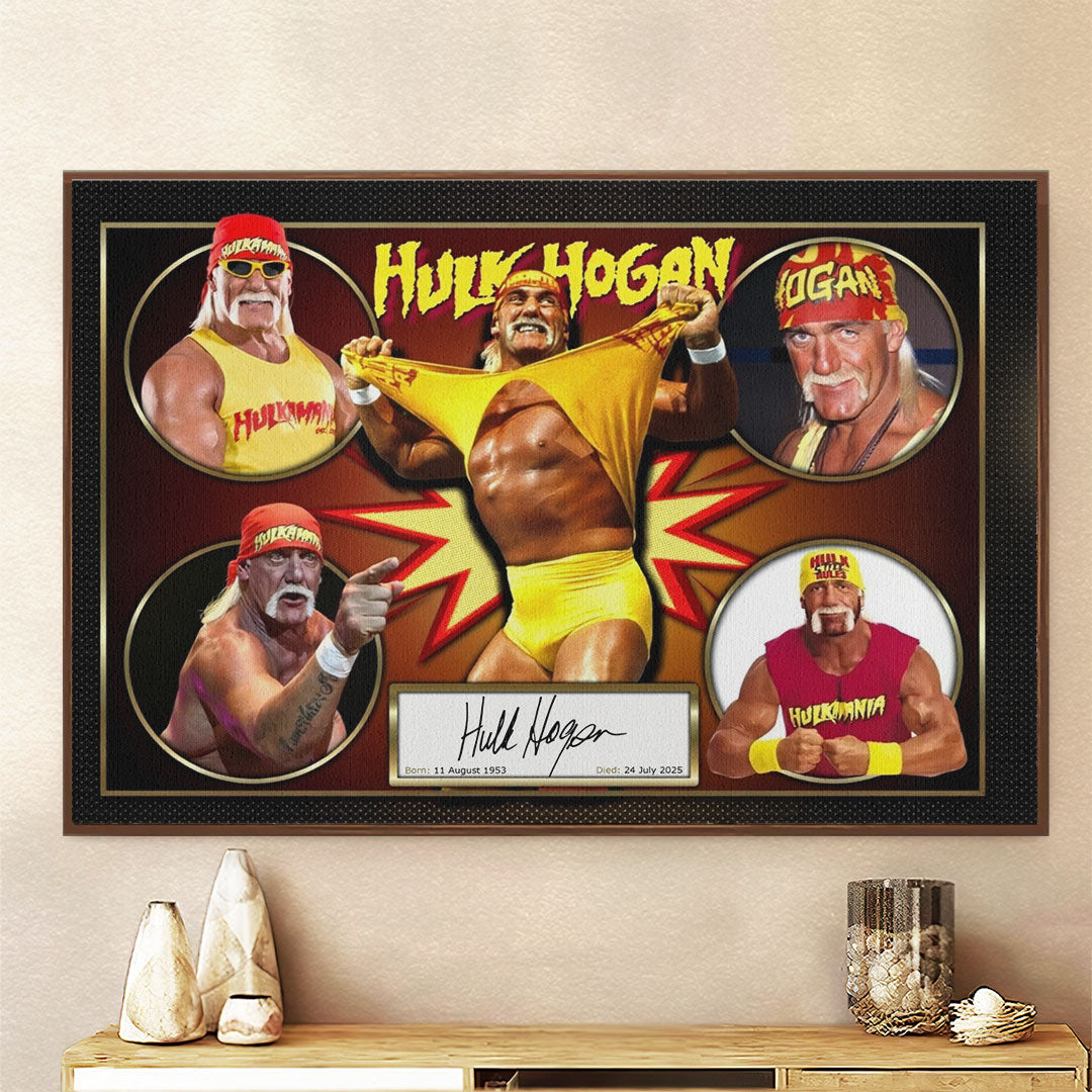 Hulk Hogan Rectangle Canvas With Inner Frame – HOATT 12313