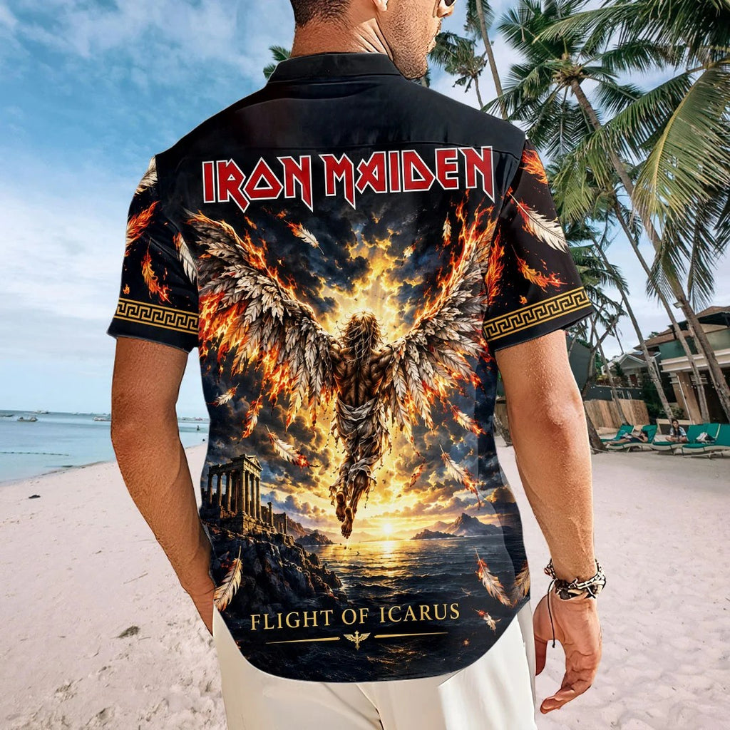 Iron Maiden Short Sleeve Button-Down Shirt – TMTHU9435
