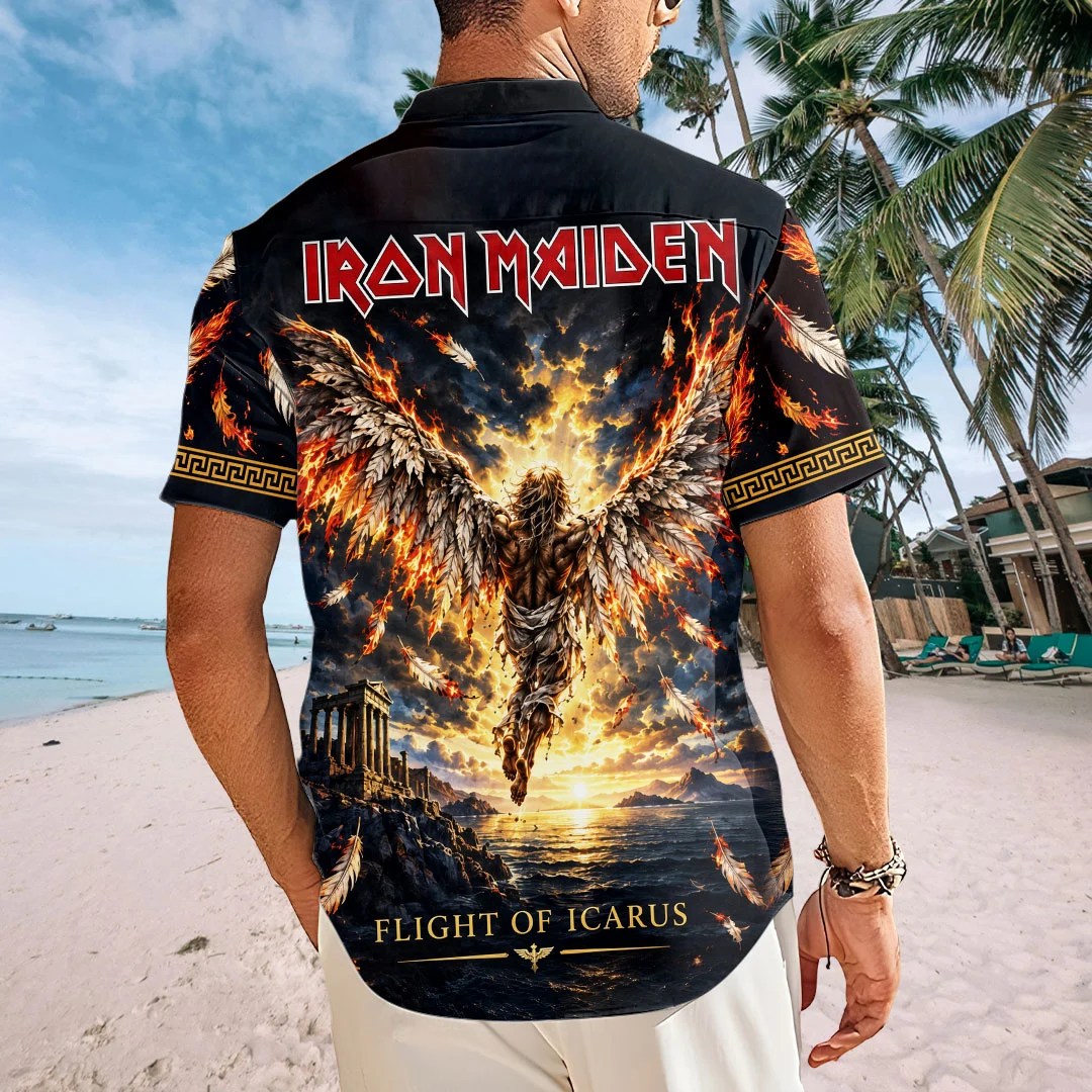 Iron Maiden Short Sleeve Button-Down Shirt – TMTHU9435