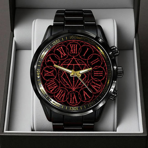 In Flames Black Stainless Steel Watch – TANTN24355