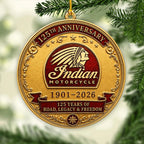 Indian Motorcycle 125th Anniversary Custom Shape 2-side Printed Acrylic Ornament – HOATT26864