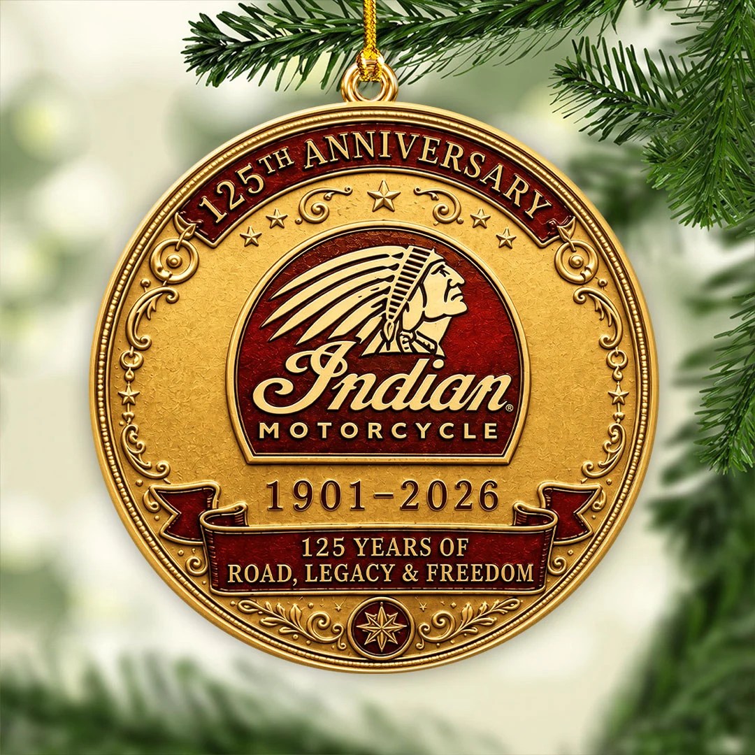 Indian Motorcycle 125th Anniversary Custom Shape 2-side Printed Acrylic Ornament – HOATT26864
