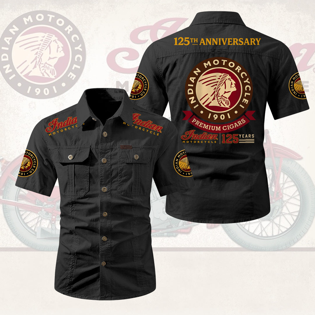 Indian Motorcycle 125th Anniversary 2D Short Sleeve Mechanic Shirt – HOATT20241