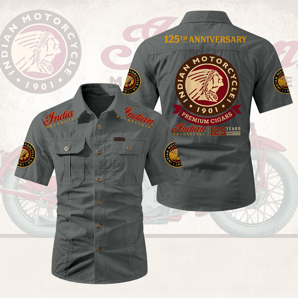 Indian Motorcycle 125th Anniversary 2D Short Sleeve Mechanic Shirt – HOATT20241