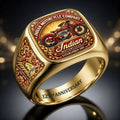 Indian Motorcycle 125th Anniversary 3D Engraved Ring – HOATT21559