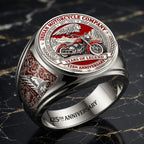 Indian Motorcycle 125th Anniversary 3D Engraved Ring – HOATT26742
