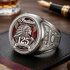 Indian Motorcycle 125th Anniversary 3D Engraved Ring – TMTHU10028