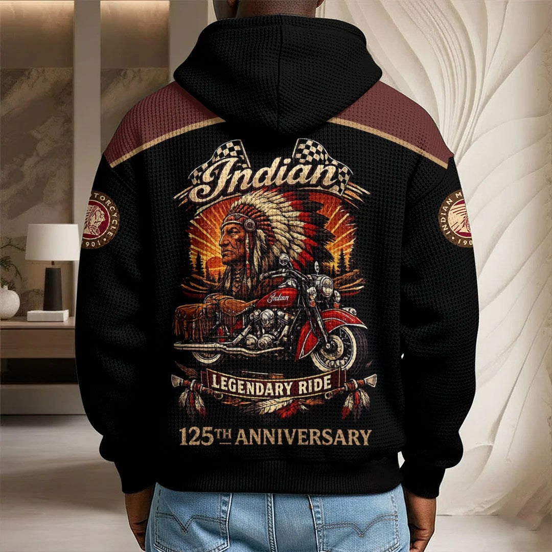 Indian Motorcycle 125th Anniversary 3D Unisex Waffle Hoodie – HOATT26842
