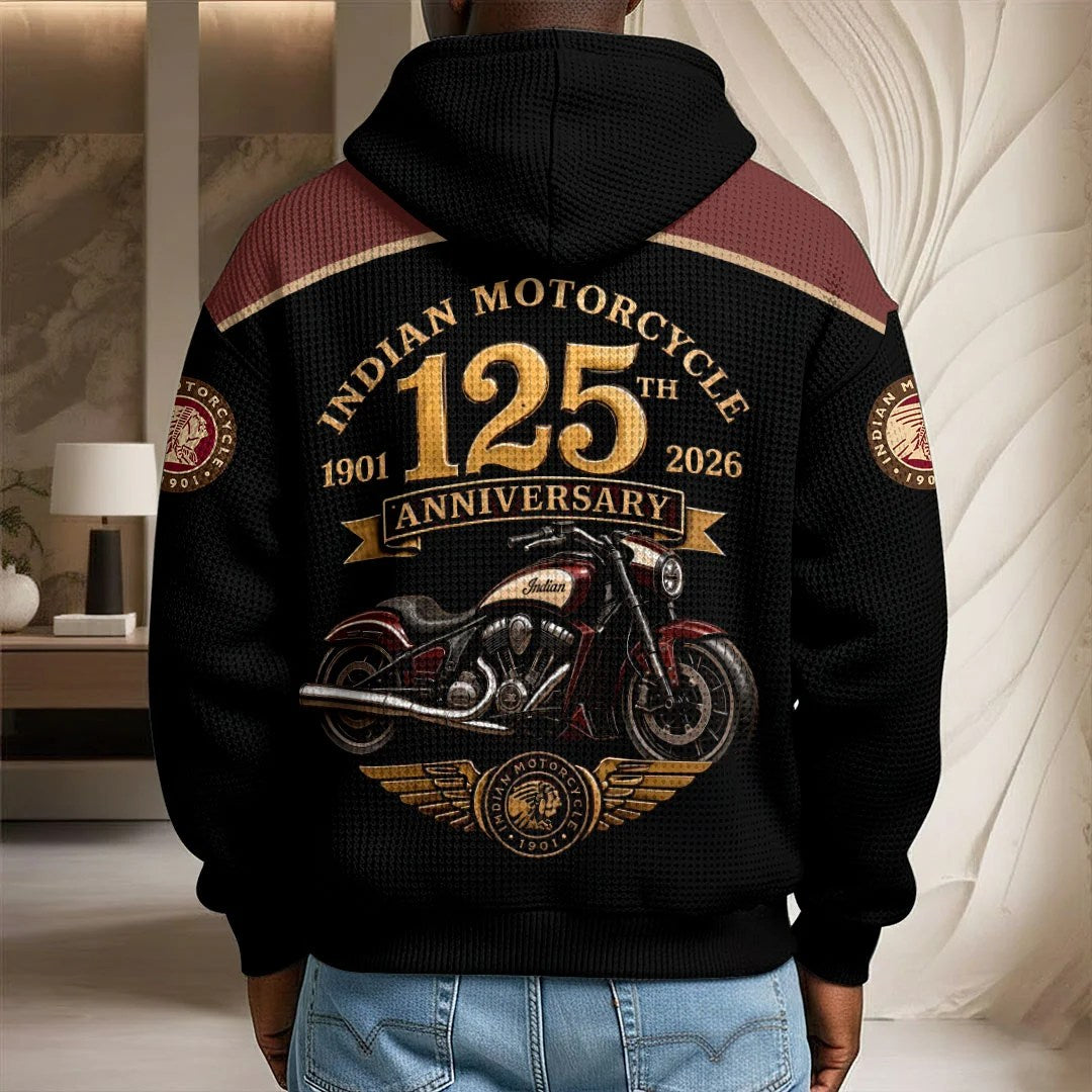 Indian Motorcycle 125th Anniversary 3D Unisex Waffle Hoodie – HOATT26845