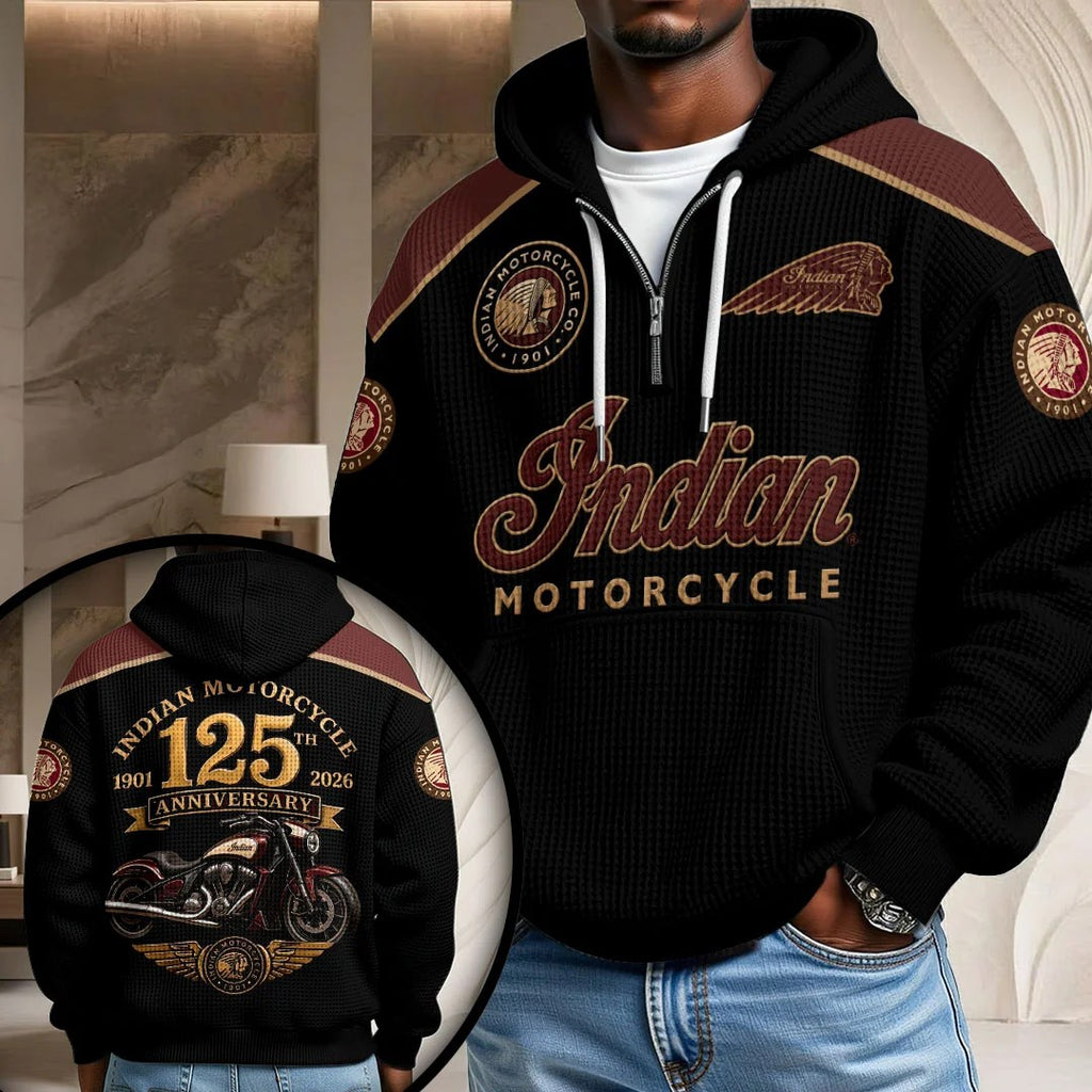 Indian Motorcycle 125th Anniversary 3D Unisex Waffle Hoodie – HOATT26845