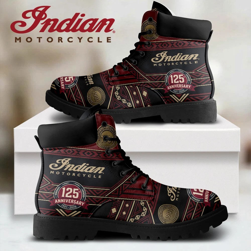 Indian Motorcycle 125th Anniversary All-Season Leather Boots – TMTHU10091