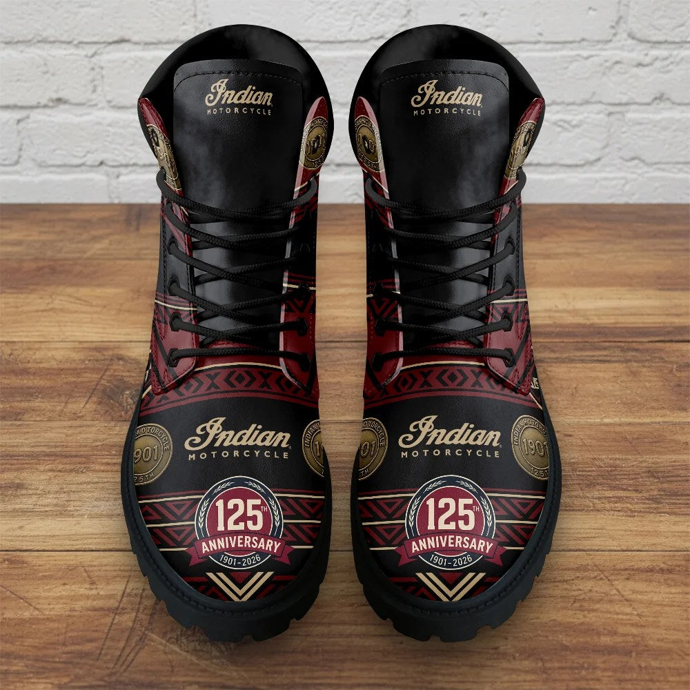 Indian Motorcycle 125th Anniversary All-Season Leather Boots – TMTHU10091