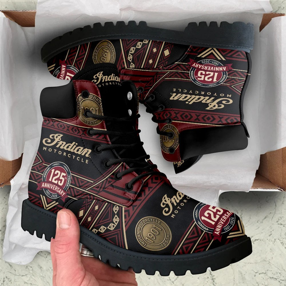 Indian Motorcycle 125th Anniversary All-Season Leather Boots – TMTHU10091