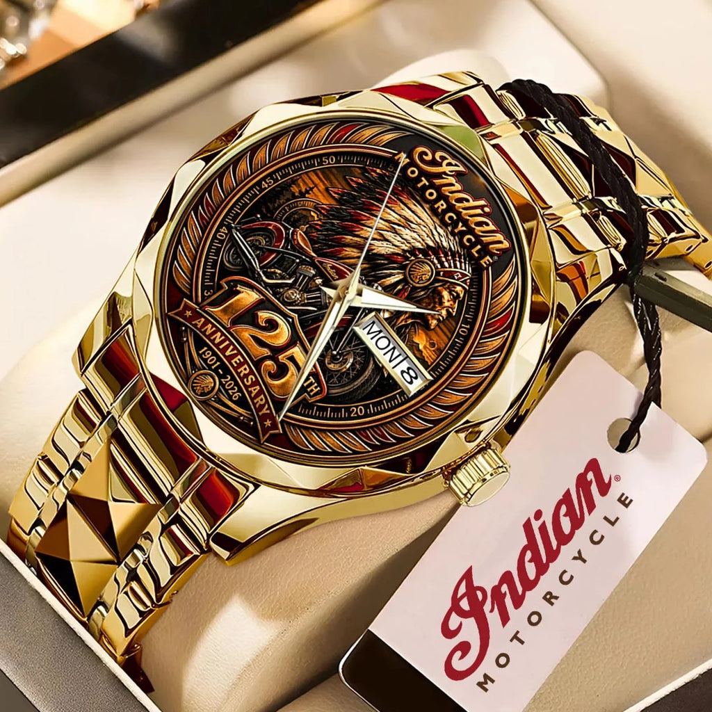 Indian Motorcycle 125th Anniversary Alloy Luxury Quartz Watch – TMTHU10220