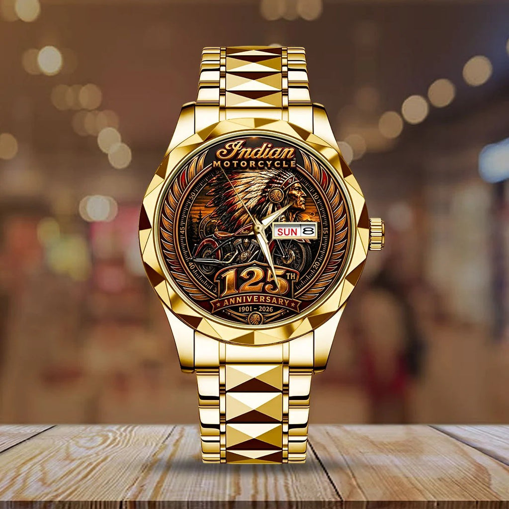 Indian Motorcycle 125th Anniversary Alloy Luxury Quartz Watch – TMTHU10220
