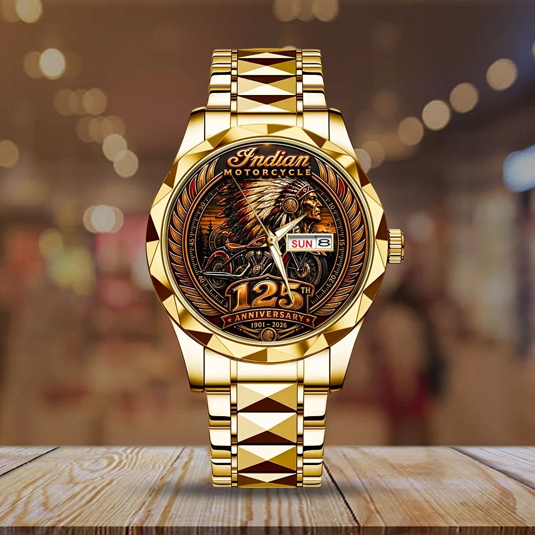 Indian Motorcycle 125th Anniversary Alloy Luxury Quartz Watch – TMTHU10220
