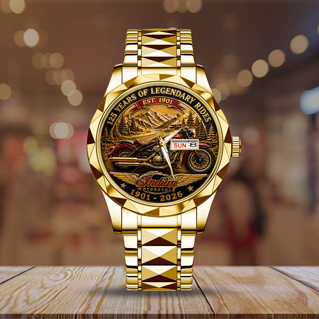 Indian Motorcycle 125th Anniversary Alloy Luxury Quartz Watch – TMTHU8097
