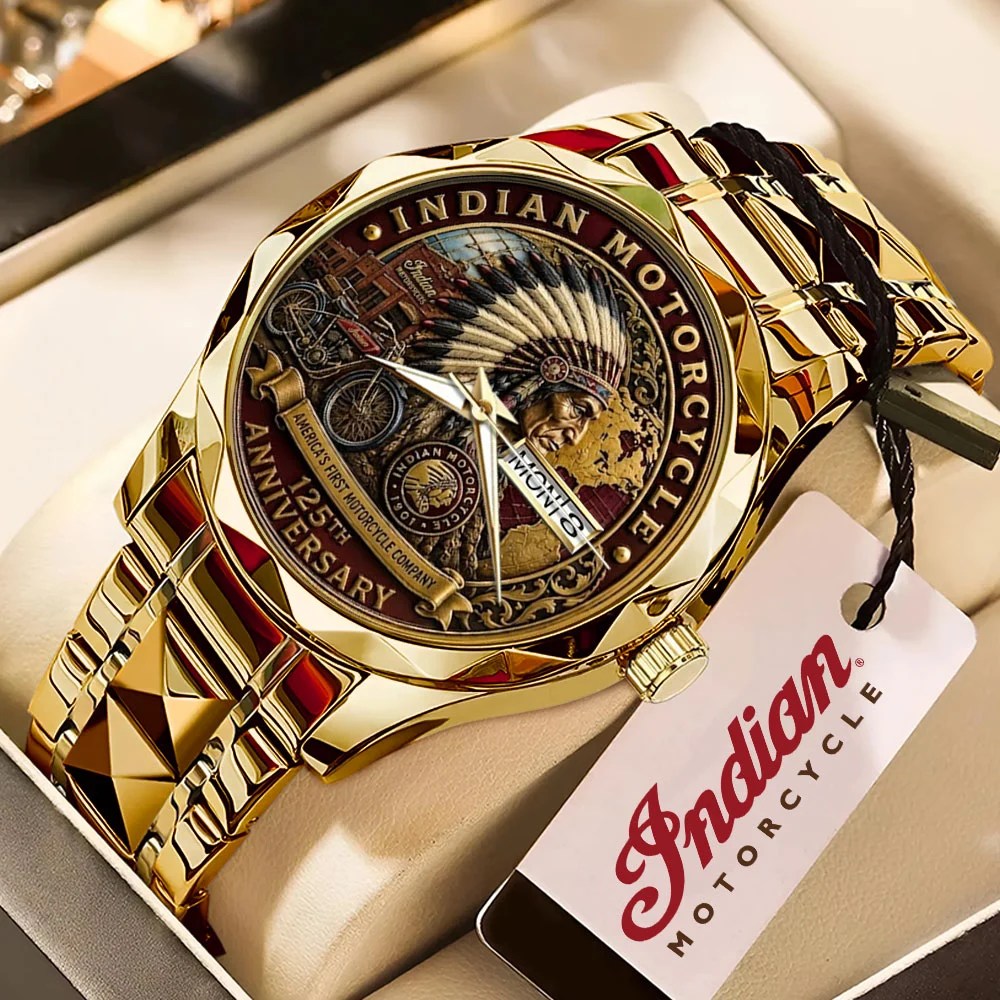 Indian Motorcycle 125th Anniversary Alloy Luxury Quartz Watch – TMTHU8598
