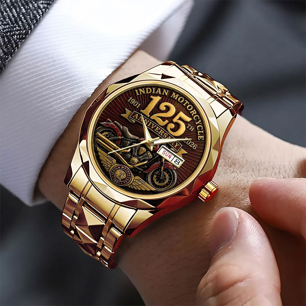 Indian Motorcycle 125th Anniversary Alloy Luxury Quartz Watch – TMTHU8600