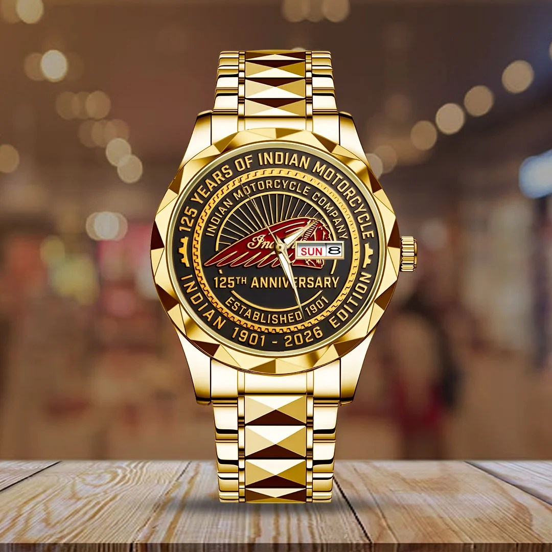 Indian Motorcycle 125th Anniversary Alloy Luxury Quartz Watch – TMTHU8646