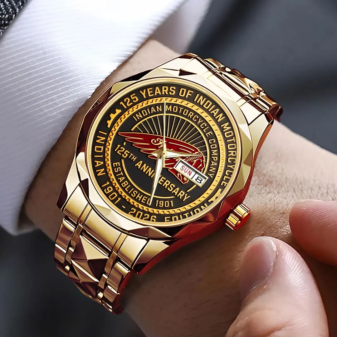 Indian Motorcycle 125th Anniversary Alloy Luxury Quartz Watch – TMTHU8646