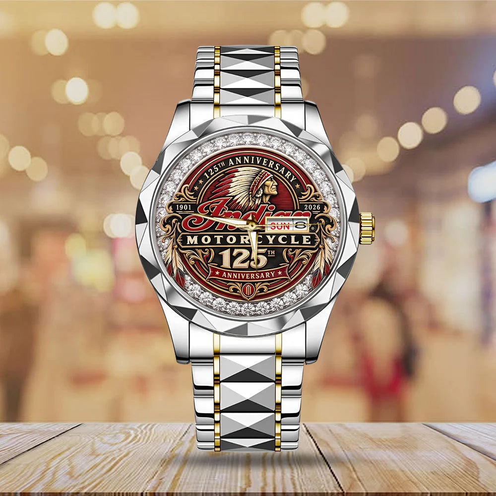 Indian Motorcycle 125th Anniversary Alloy Luxury Quartz Watch – TMTHU9425