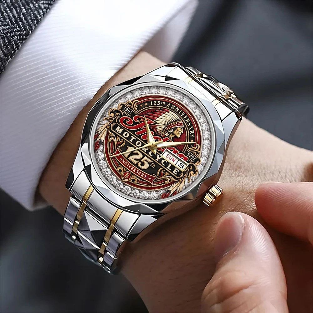 Indian Motorcycle 125th Anniversary Alloy Luxury Quartz Watch – TMTHU9425
