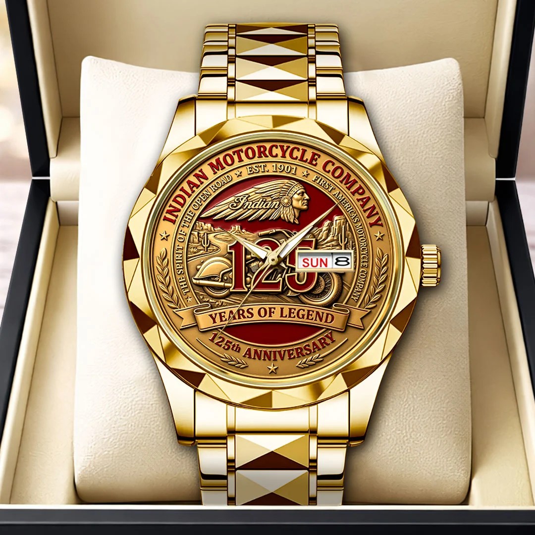 Indian Motorcycle 125th Anniversary Alloy Luxury Quartz Watch – HOATT20656