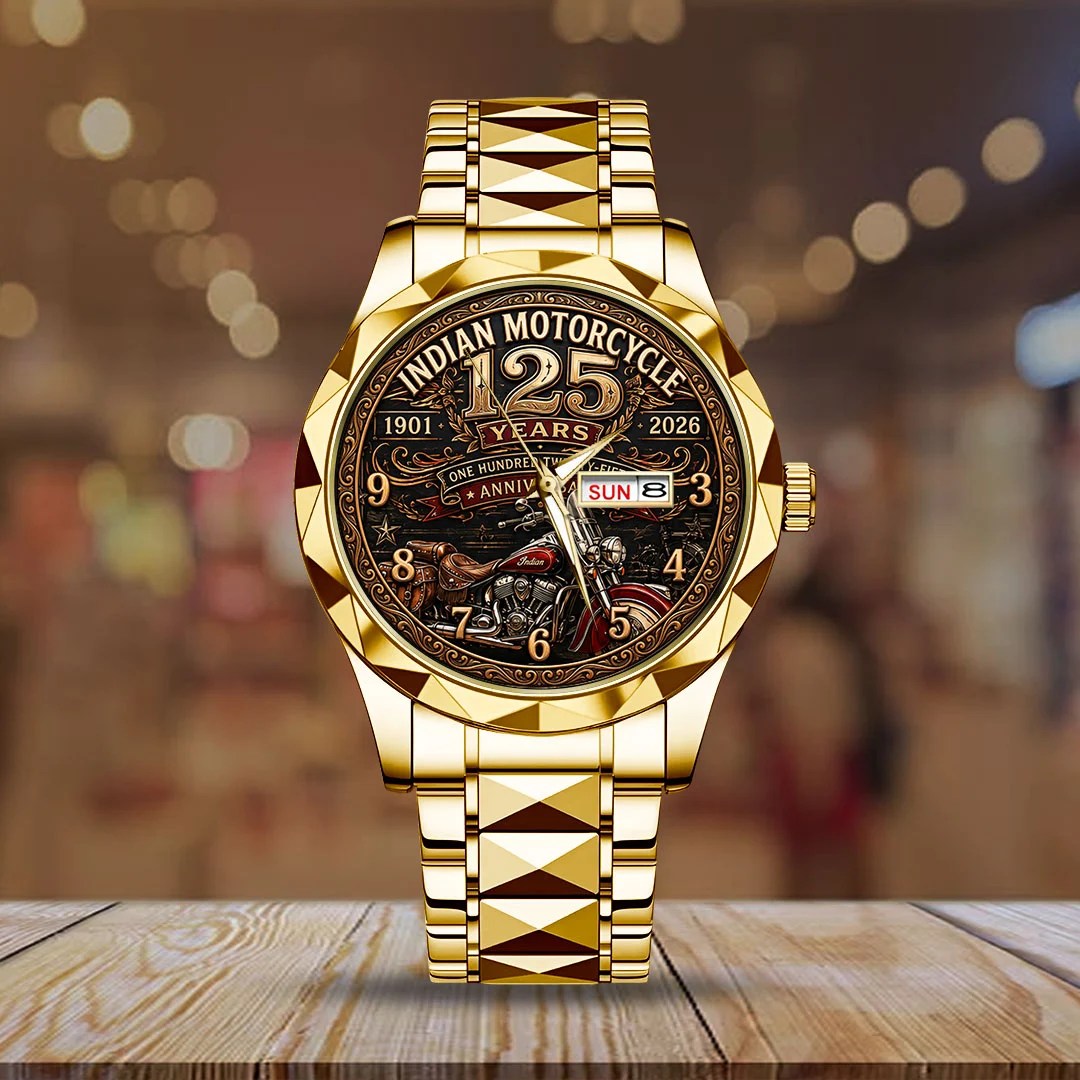 Indian Motorcycle 125th Anniversary Alloy Luxury Quartz Watch – TMTHU10216