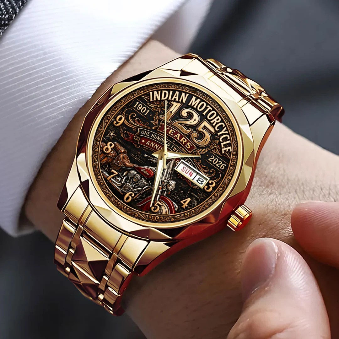 Indian Motorcycle 125th Anniversary Alloy Luxury Quartz Watch – TMTHU10216
