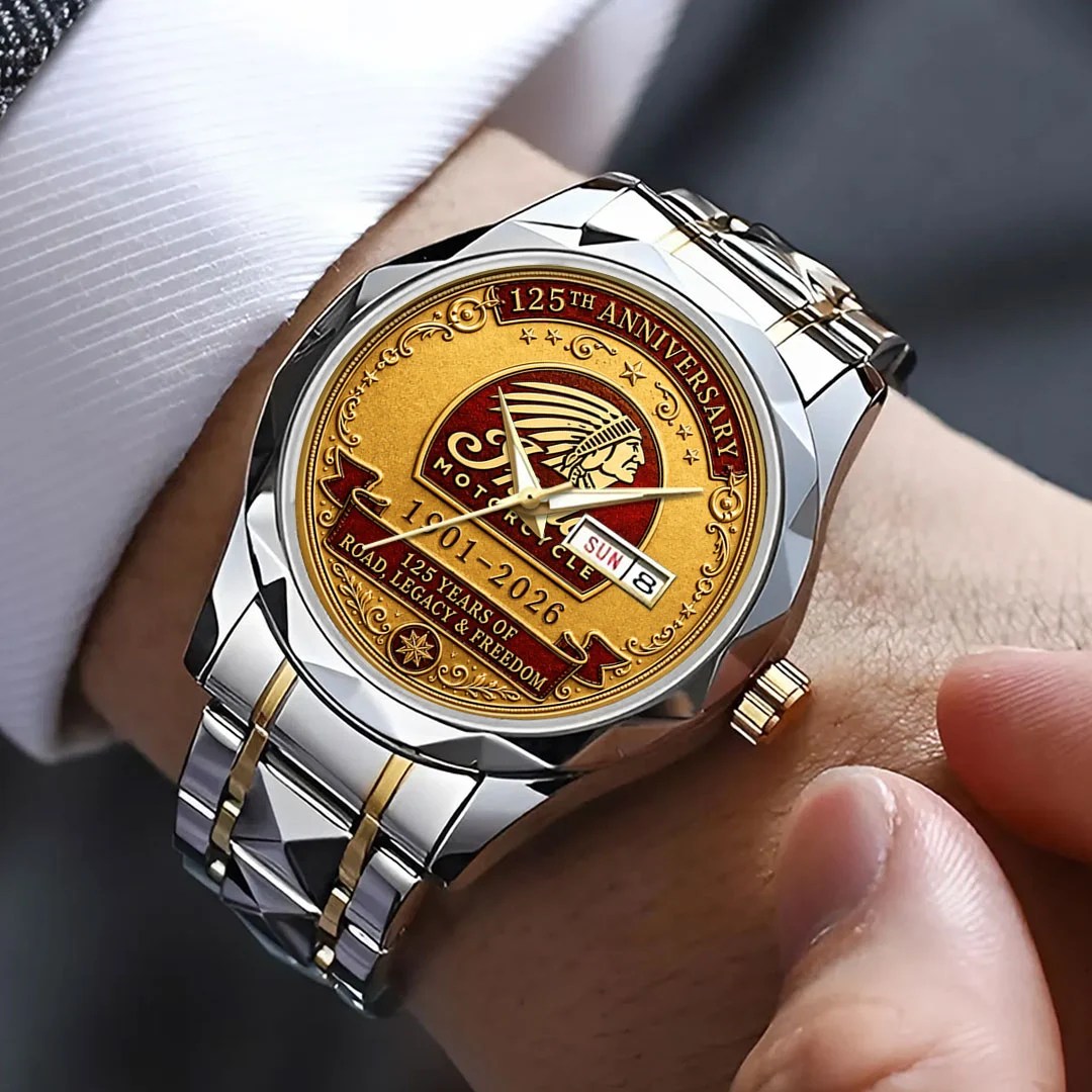 Indian Motorcycle 125th Anniversary Alloy Luxury Quartz Watch – HOATT20475