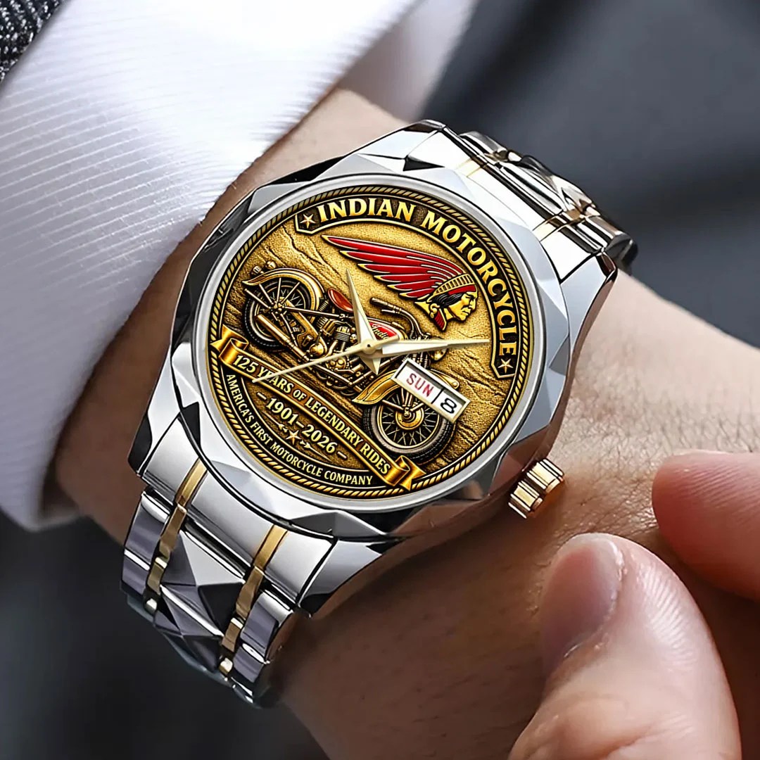 Indian Motorcycle 125th Anniversary Alloy Luxury Quartz Watch – HOATT26863