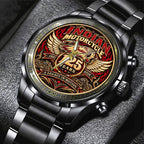 Indian Motorcycle 125th Anniversary Black Stainless Steel Watch – TMTHU9543