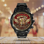 Indian Motorcycle 125th Anniversary Black Stainless Steel Watch – TMTHU9543