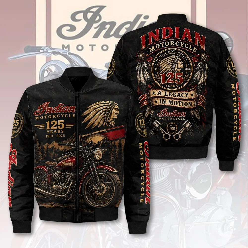 Indian Motorcycle 125th Anniversary 3D Bomber Jacket – TMTHU10166