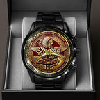 Indian Motorcycle 125th Anniversary Black Stainless Steel Watch – HOATT20524