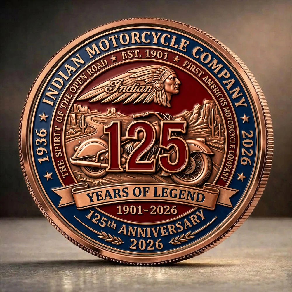 Indian Motorcycle 125th Anniversary Commemorative Coin – TANTN26362