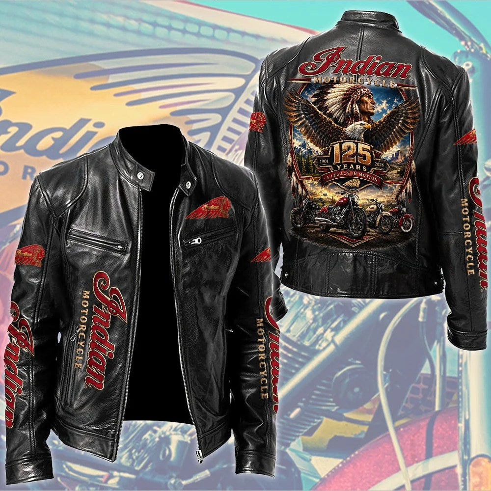 Indian Motorcycle 125th Anniversary Motorcycle Leather Jacket – TMTHU10212