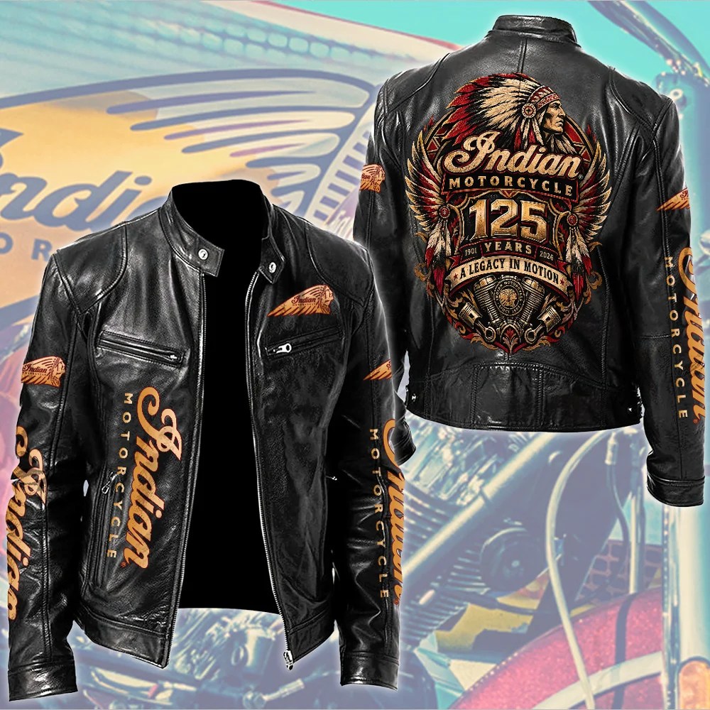 Indian Motorcycle 125th Anniversary Motorcycle Leather Jacket – TMTHU9333