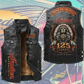 Indian Motorcycle 125th Anniversary Premium 2D Sleeveless Leather Vest – TMTHU10027