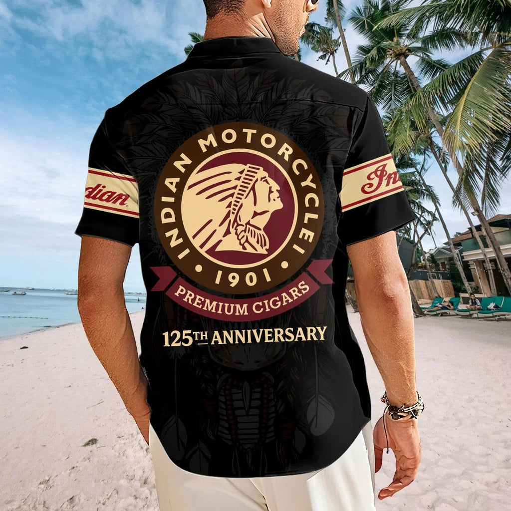 Indian Motorcycle 125th Anniversary Short Sleeve Button-Down Shirt – HOATT20331