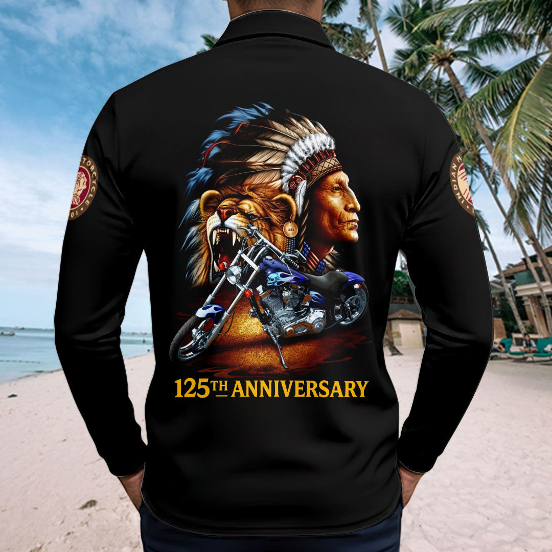 Indian Motorcycle 125th Anniversary Zip Polo Shirt – HOATT20261