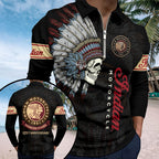 Indian Motorcycle 125th Anniversary Zip Polo Shirt – HOATT20356