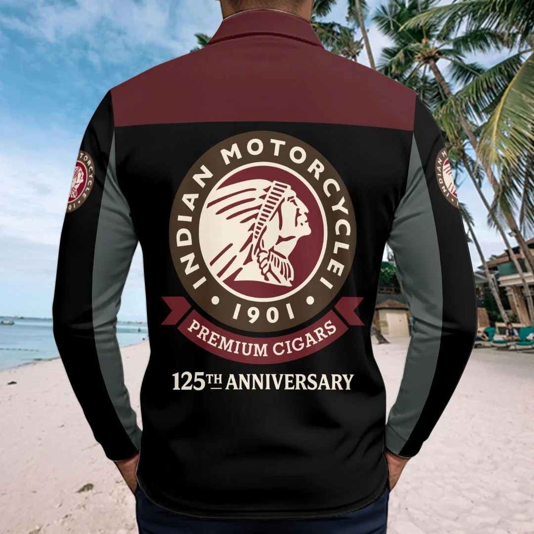 Indian Motorcycle 125th Anniversary Zip Polo Shirt – HOATT20390